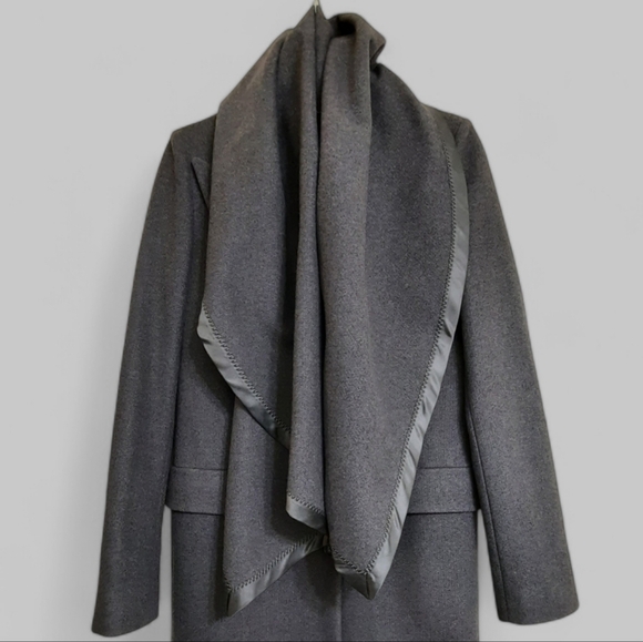 2 Piece MARGIELA Blanket Long Coat Detachable Collar Wool Cashmere Gray 42 6 - Picture 4 of 15